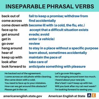 Choose the phrasal verbs