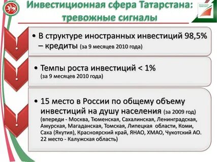 Инвестиционные проекты республики татарстан