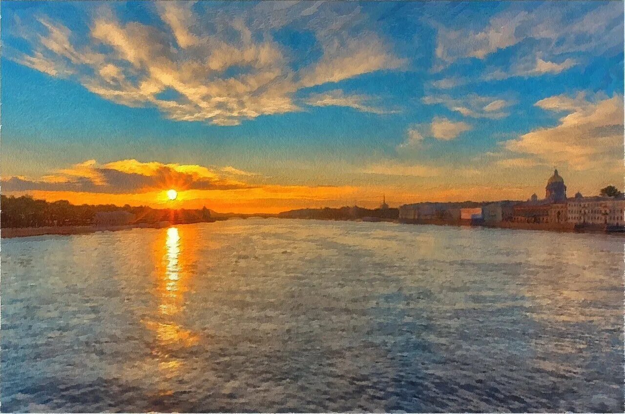 Рассвет в санкт петербурге. Набережная Невы в Санкт-Петербурге.