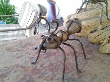 Из проволоки сделаны два квадрата муравей