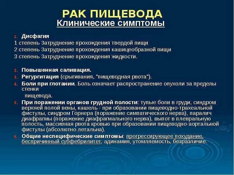 Боль в пищеводе при глотании пищи