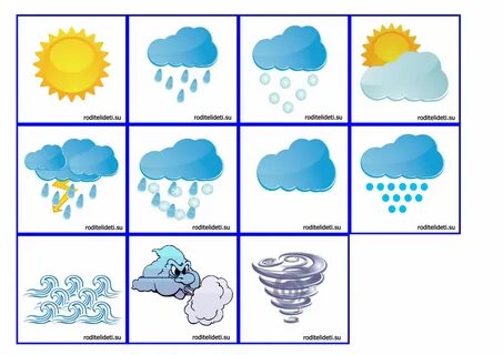 Условные обозначения погоды в детском саду