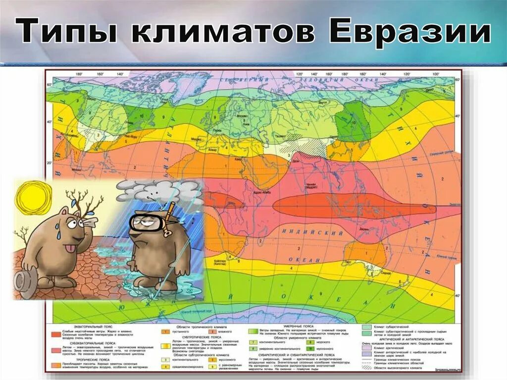 Климатические пояса Евразии 7. Карта климатических поясов Евразии 7 класс. Климатическая карта Евразии 7 класс. Климат материка Евразия.