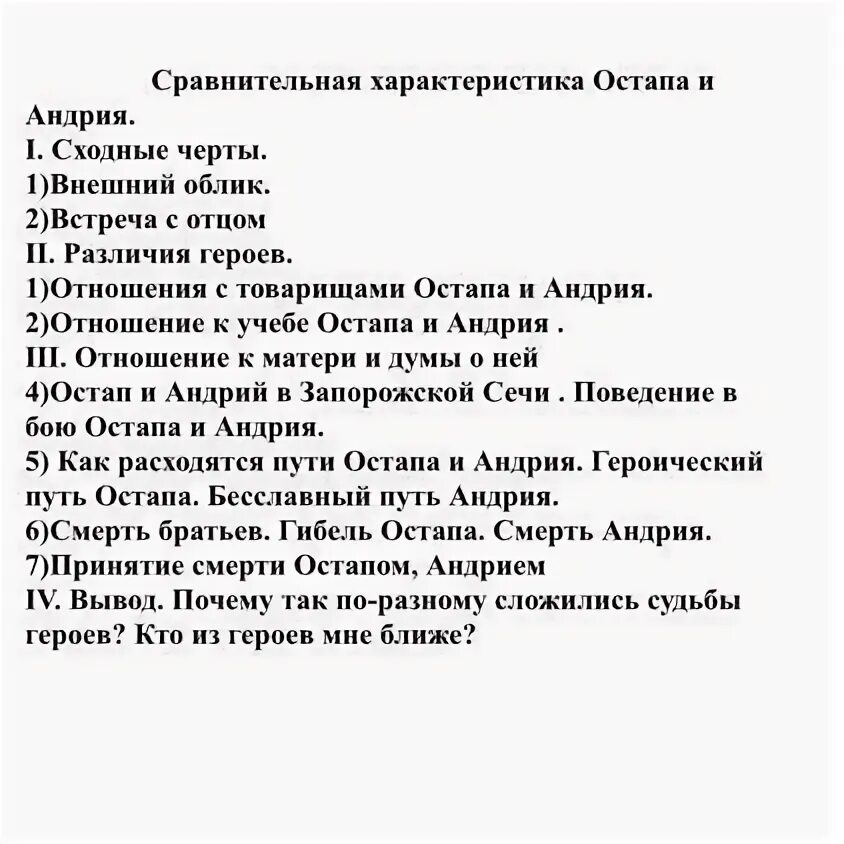 Какие судьбы остапа и андрия. Сравнительная характеристика остапа и андрия. внешние черты остапа и андрия. сравнительная характеристика остапа и андрия внешность.