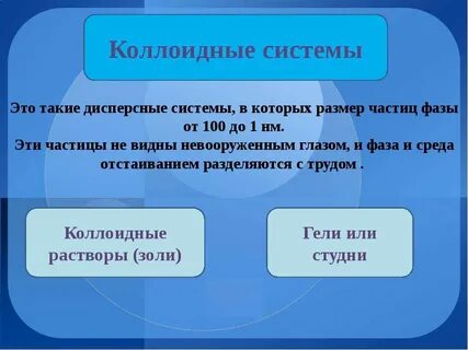 Золи это дисперсные системы