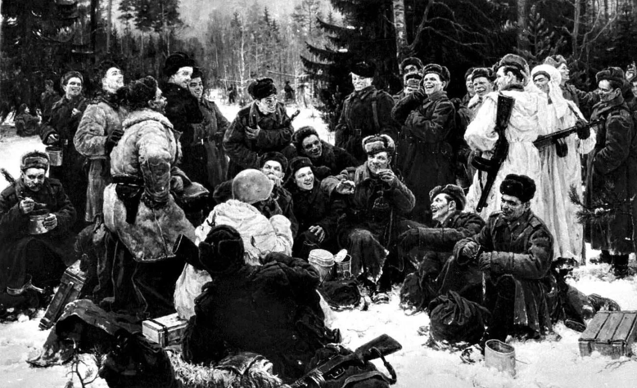 Автор картины ночь после боя. Ю.м. непринцева «отдых после боя». юрия непринцева &quot;отдых после боя&quot; (1951).