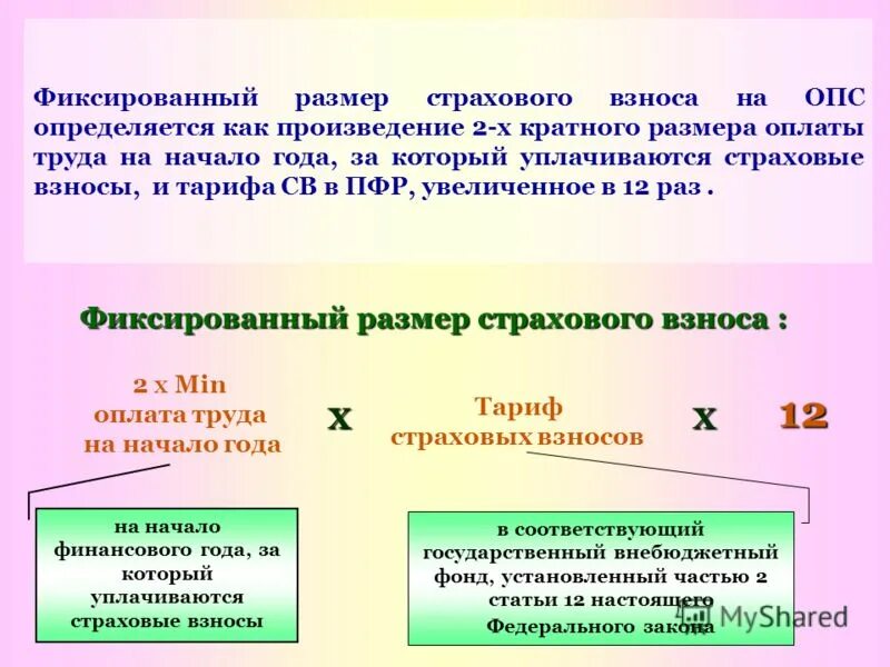 Величина тарифа страховых взносов на ОПС. Фиксированная сумма. Как определить величину страховых взносов. Определить величину страховых отчислений. Рассчитать величину страхового взноса