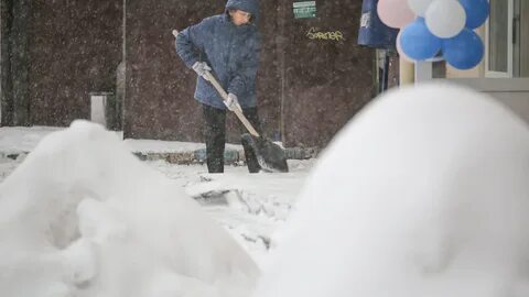 Снегопад школа