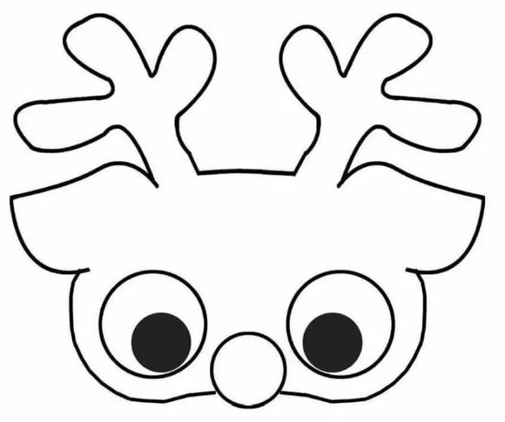 Глаза оленя шаблон для вырезания Photo Booth Navideño para Imprimir Gratis.. Cabina de fotos de navidad, Ideas de