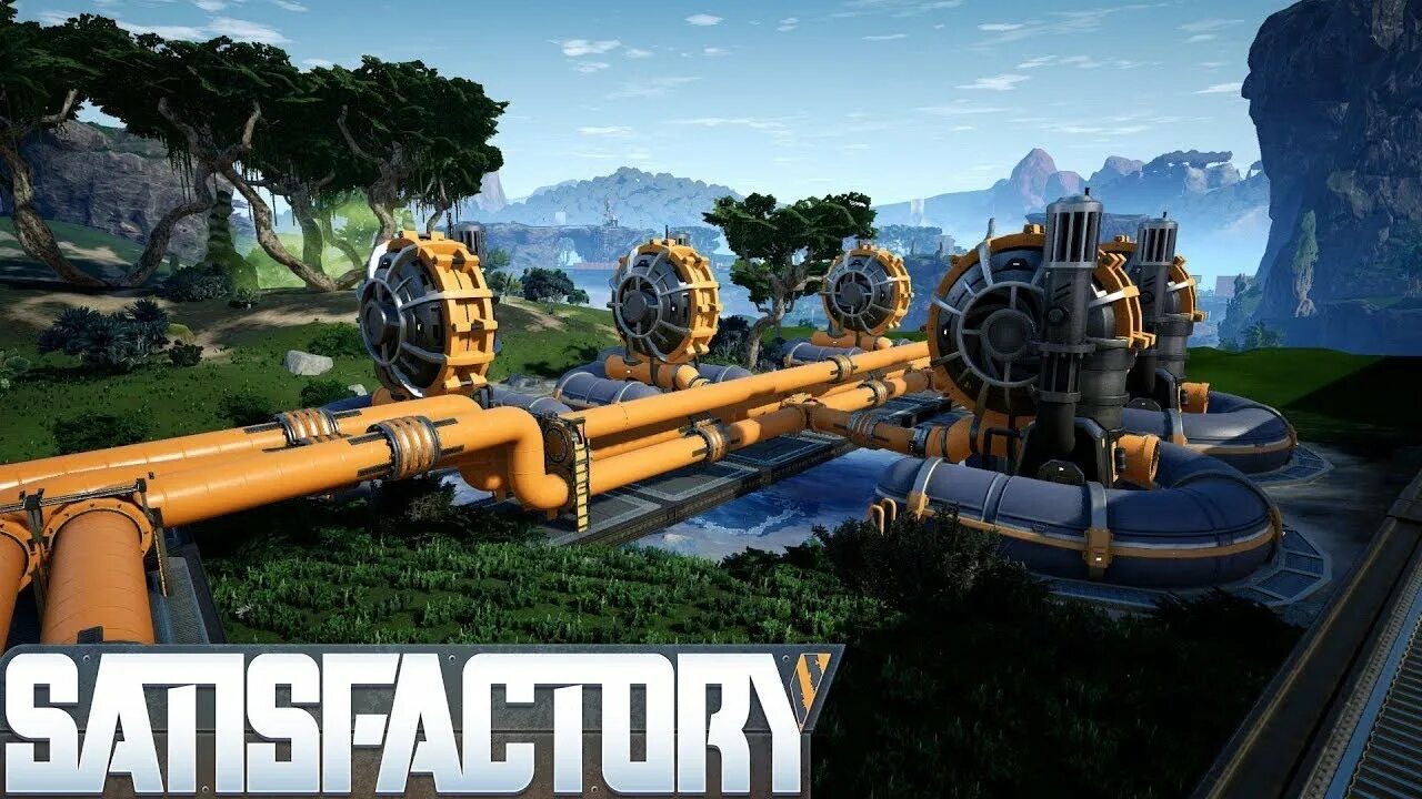 Ue factorygame satisfactory. Сатисфактори. фото сатисфактори. satisfactory постройки. satisfactory трубопроводный насос.