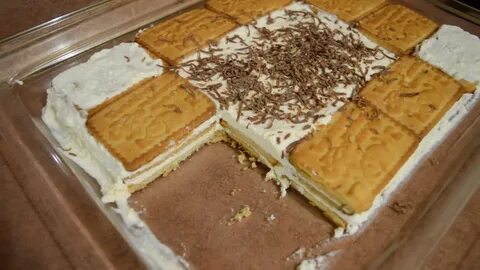 Десерт без выпечки с молоком
