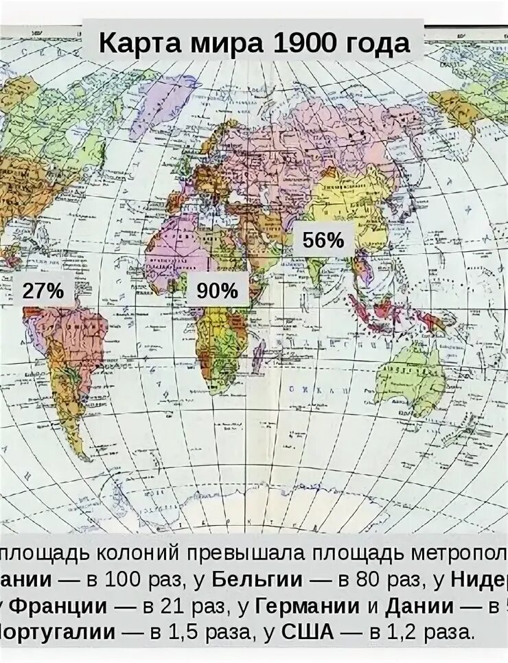 Читать мир карт. Мировая карта 1900 года.