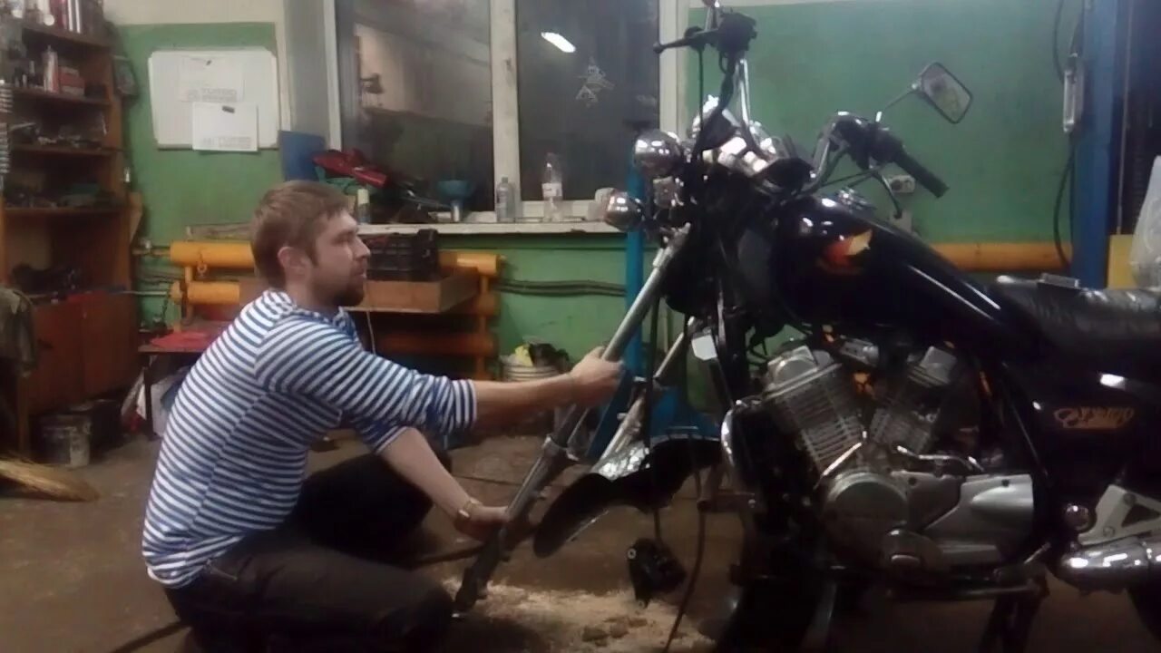 Как поменять вилку на мопеде