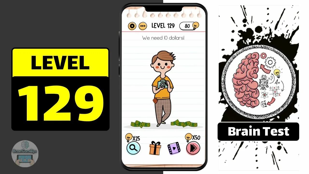 Подсказка brain test. Уровень 129 braintest. игра brain test уровень 129. 129 уровень brain out. брайан тест 129.