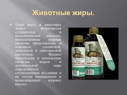 Состав животного жира