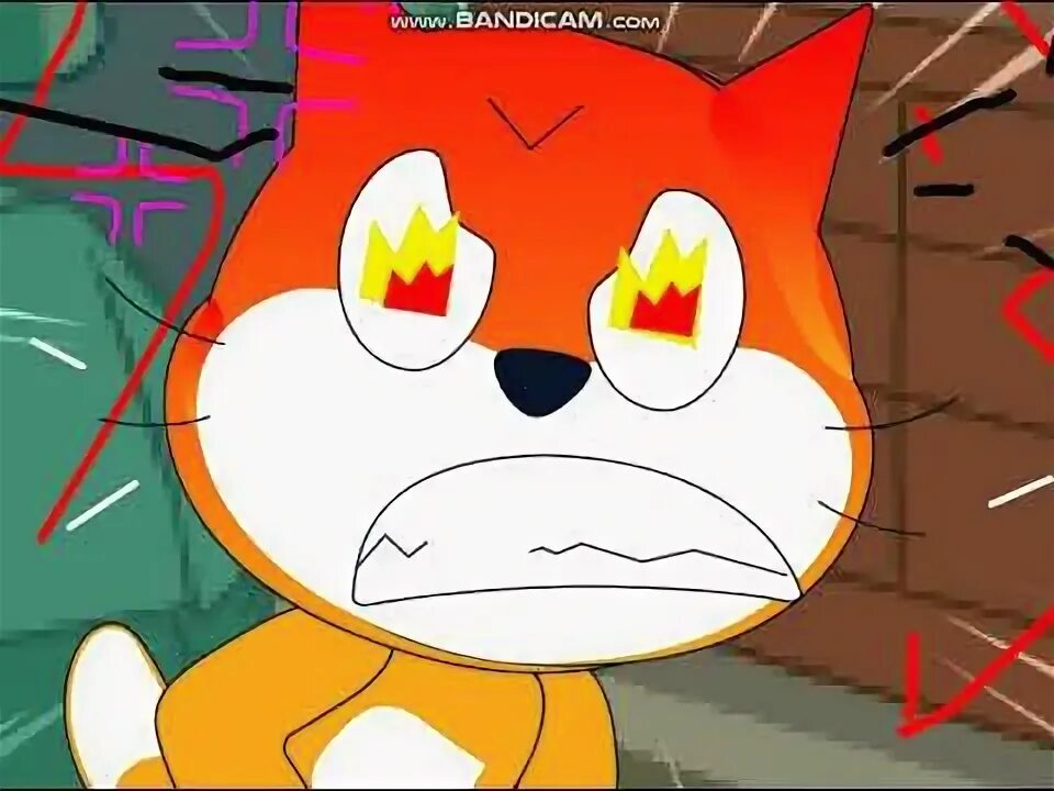 Рыжий кот и й scratch. Рыжий кот и й scratch