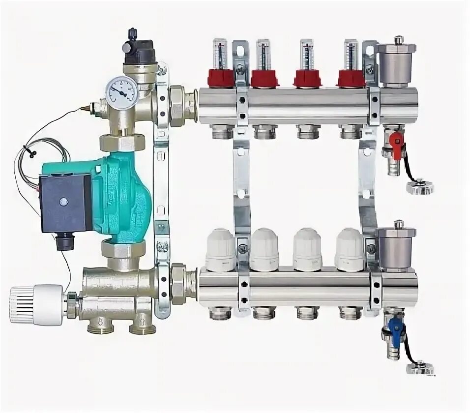 Тим теплые полы. , латунный корпус tim ka006. Сборный коллектор ду25 теплого пола. Насосная группа для теплого пола tim jh-1036. Смесительный узел jh-1035.
