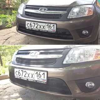 Снятие решетки радиатора гранта без снятия бампера