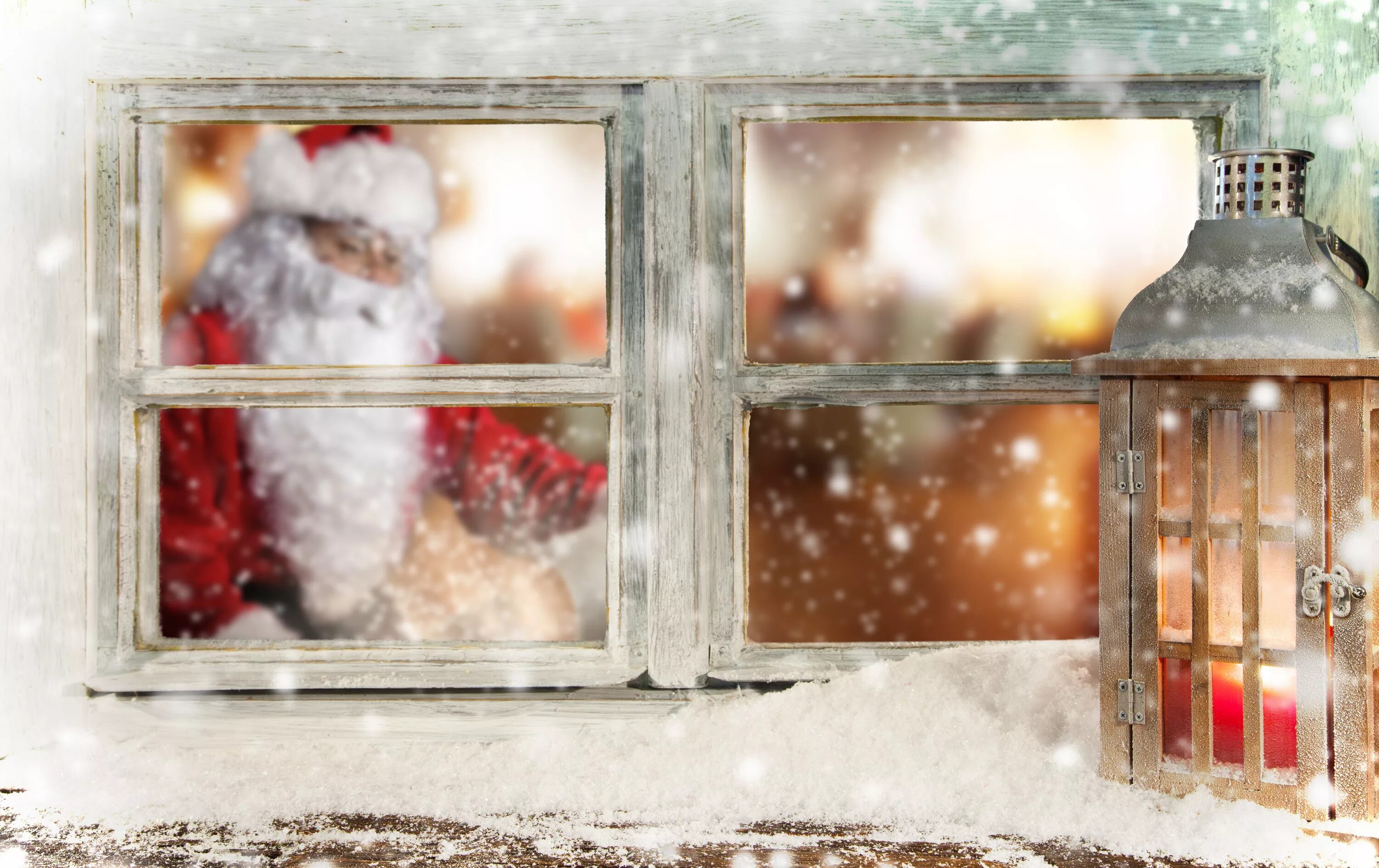 Look out of the window it snow
