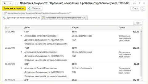 Уведомления не формируют проводки
