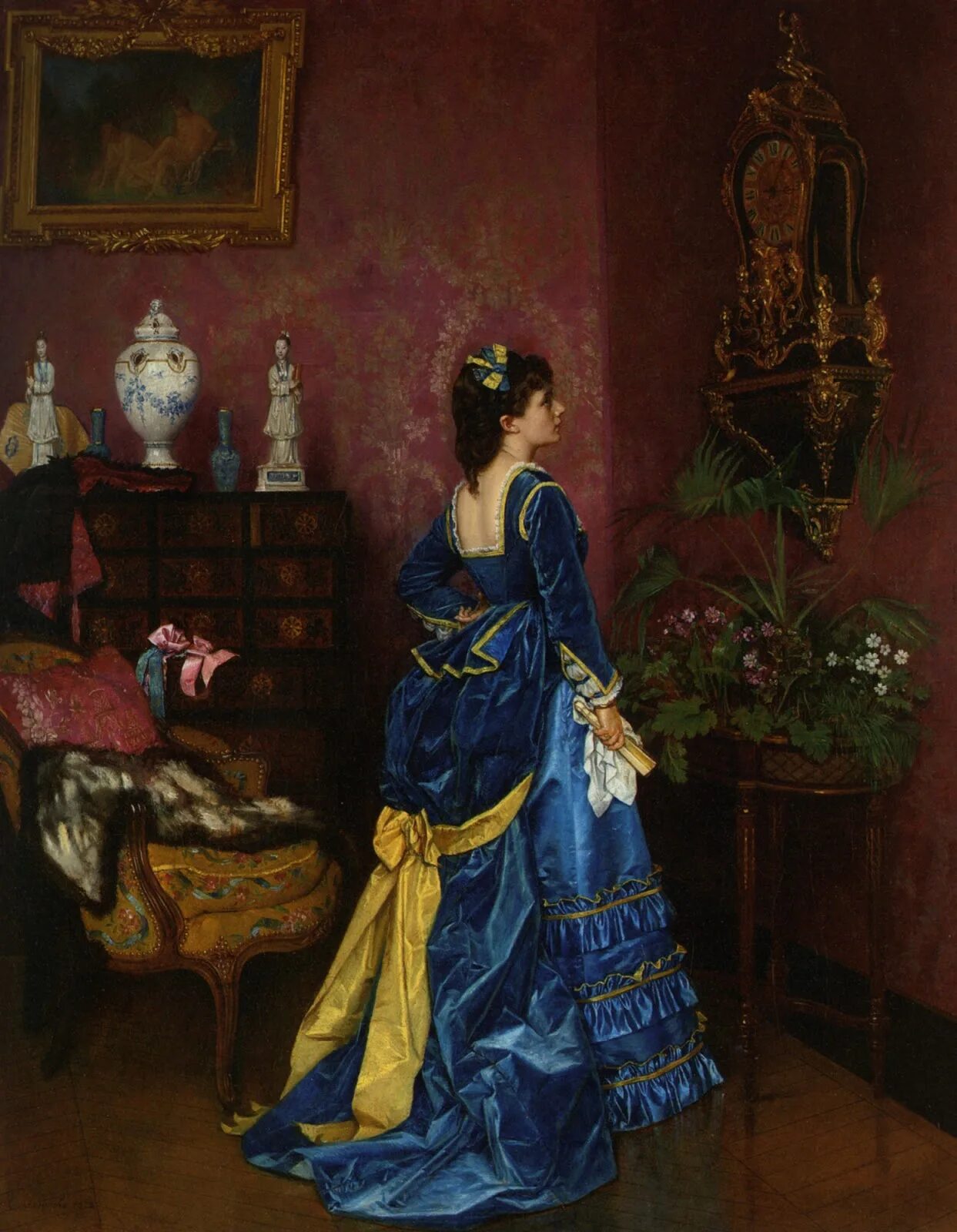 Платье картина. «Невеста поневоле», Огюст Тульмуш, 1866. Auguste Toulmouche художник. Огюст Тульмуш (1829—1890).. Французский живописец Auguste Toulmouche (1829-1890).