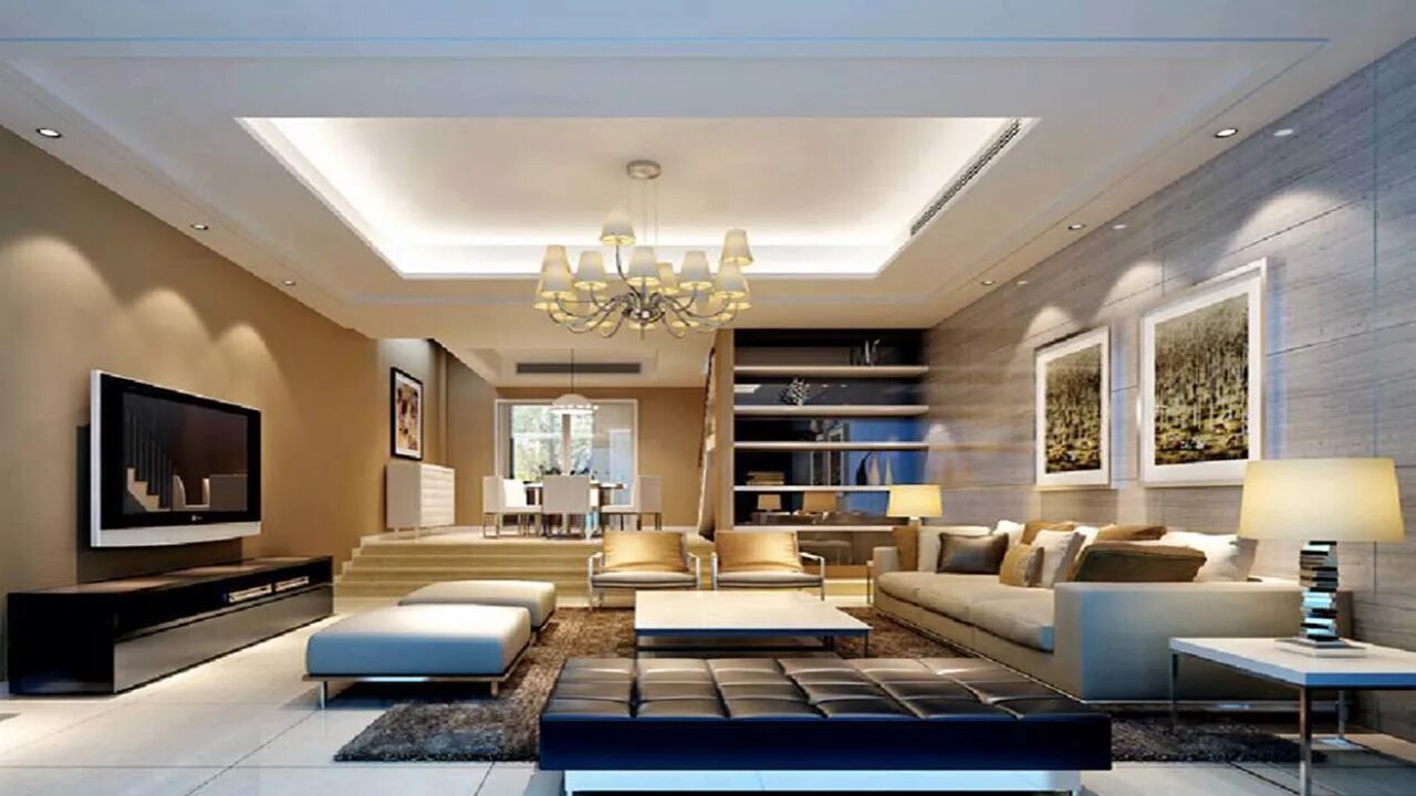 Falso techo de diseño moderno - cincuenta modelos #FalseCeilingIdeasForShowroom 