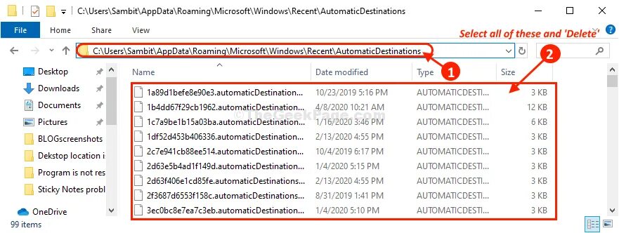 Del/f/q% APPDATA% \ Microsoft \ Windows \ recent \ AUTOMATICDESTINATIONS \ *. AUTOMATICDESTINATIONS где находится. Зеленая полоска загрузки в папке Windows. AUTOMATICDESTINATIONS где найти эту папку.