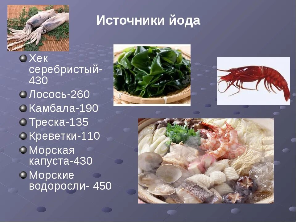 Наличие йода. Пищевые источники йода в продуктах. Продукты питания богатые йодом. В морепродуктах содержится йод. Природные источники йода.