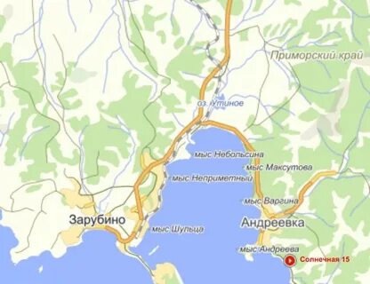 Карта андреевки приморский край с базами