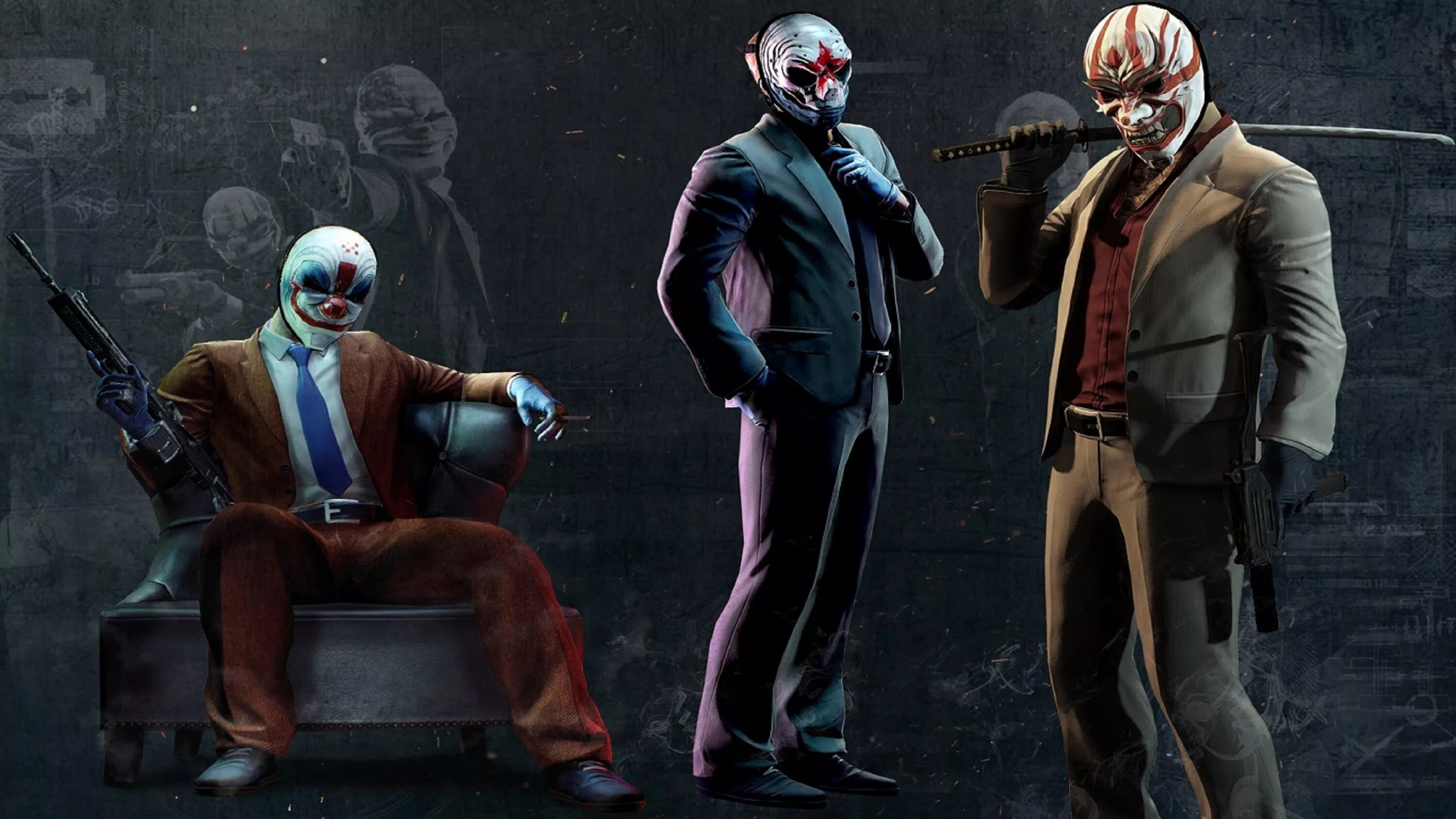 Пейдей 4. Грабители пейдей 2 в масках. payday 2. сокол пейдей 2. драган payday 2.