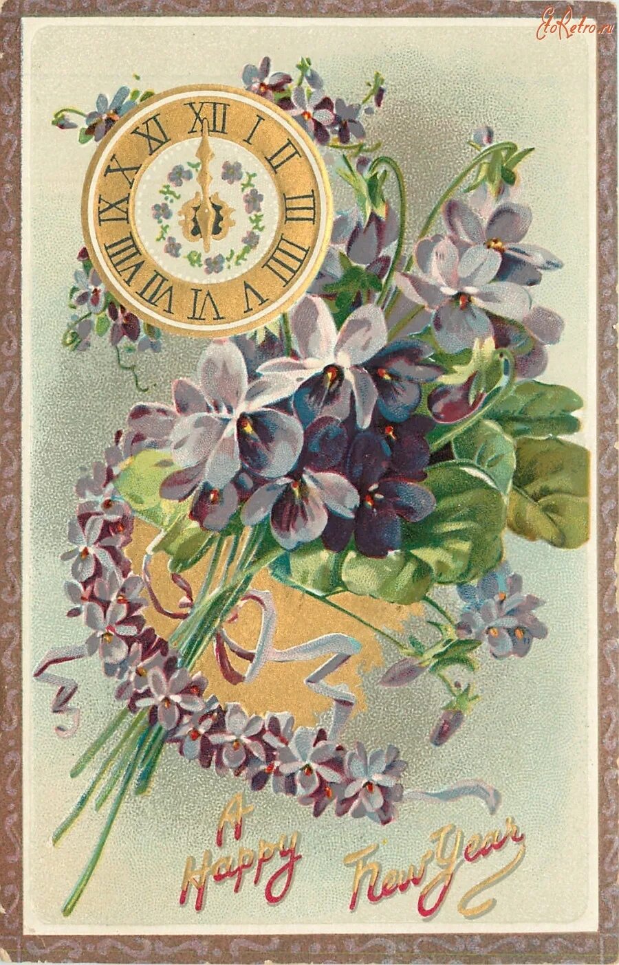 Фиалки часы. Открытка ретро с маркой. Старинные открытки с марками. Часы Bouquet. Ретро открытка звезды и цветы.