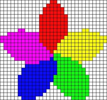 Рисунки по клеточкам без черного цвета