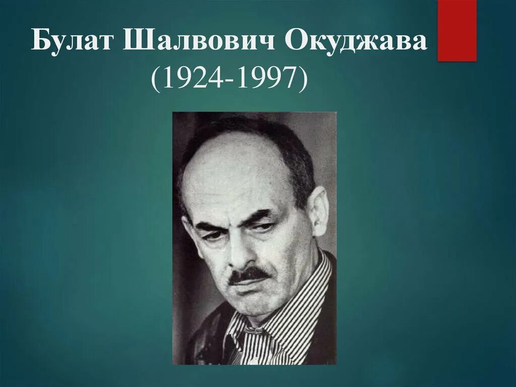 Б ш окуджава биография кратко. Б. Ш. Окуджава (1924–1997).