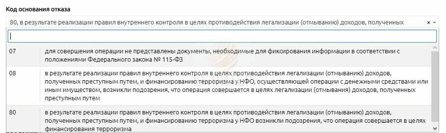 Правила внутреннего контроля. Тесты внутреннего контроля доходов. Код отказа 08. Коды отказов по 639-п. Экономическая безопасность внутренний контроль