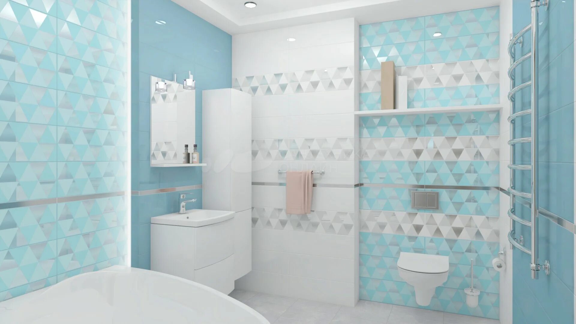 Дизайн-проект из плитки и керамогранита Kerama Marazzi Флораль - интернет-магази