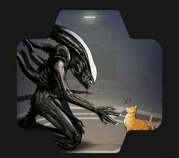 Green alien cat