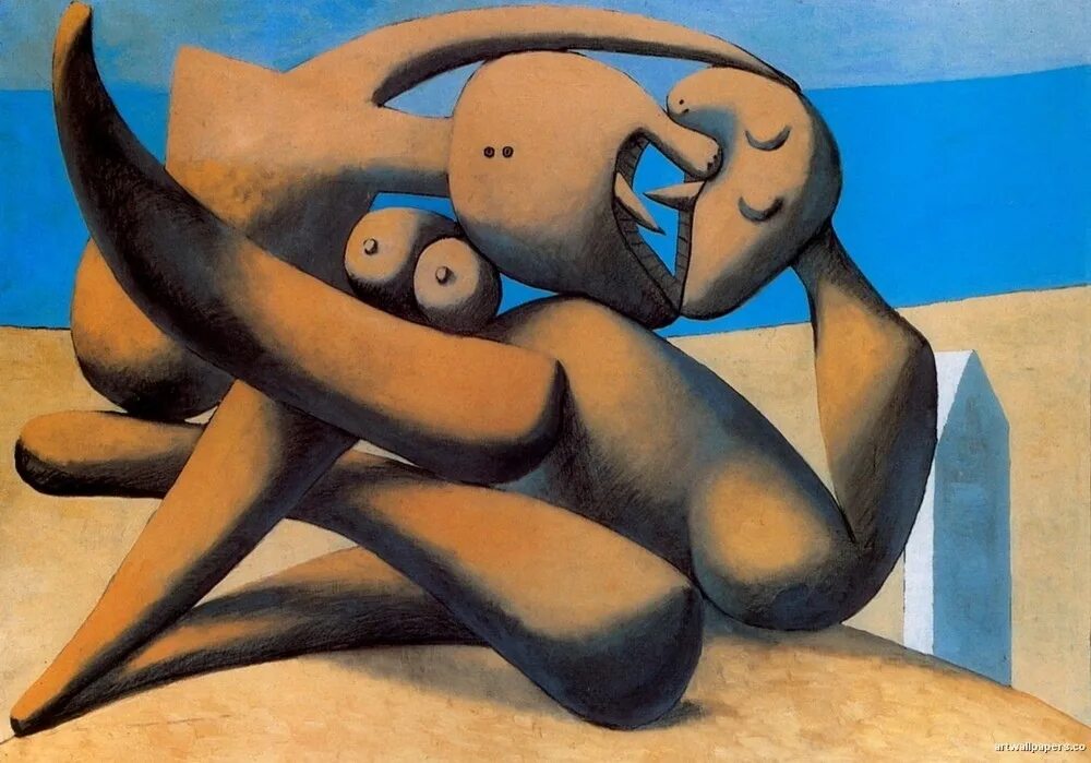 Современное художественное произведение. Пикассо фигуры на берегу моря 1931. Пикассо картины. Пабло Пикассо (1881-1973). Пабло Пикассо фигуры на берегу моря.