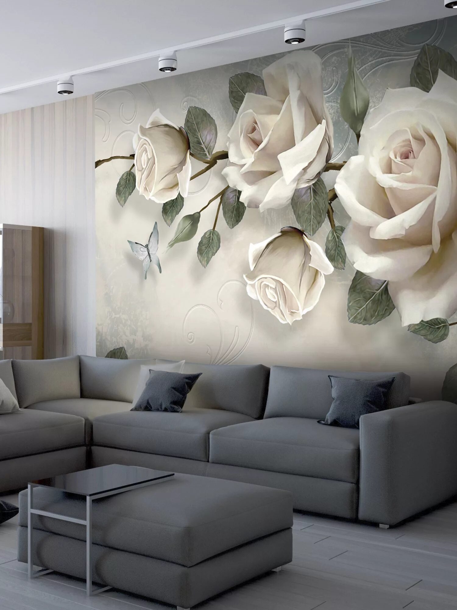 ORCHID ABSTRACT 3D Photo Wallpaper Non-woven (fleece)/Self-adhesive b-A-0065-a-b
