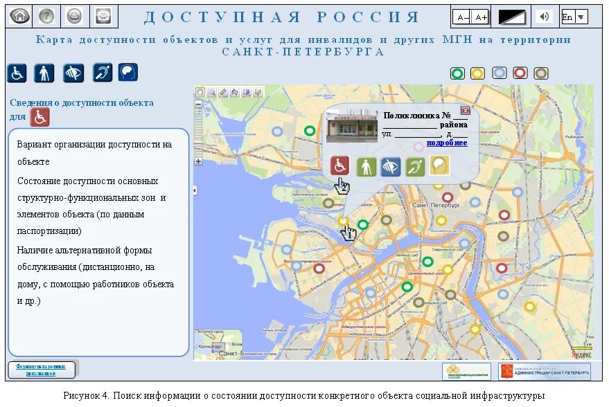 Карта доступности объектов для инвалидов. Карта доступности для инвалидов. Карта с объектами инфраструктуры. Карта социальных объектов.