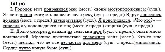 Русский язык 8 класс номер 438. Русский язык 8 класс упражнение 161. Упражнение 161 по русскому языку 8 класс. Городок этот понравился мне своим местоположением. По русскому языку номер 161 8 класс.