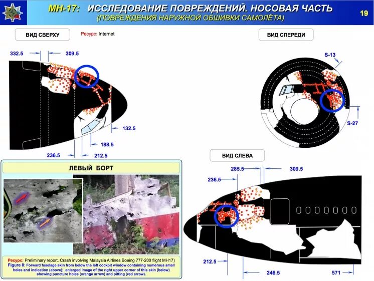 исследование повреждений