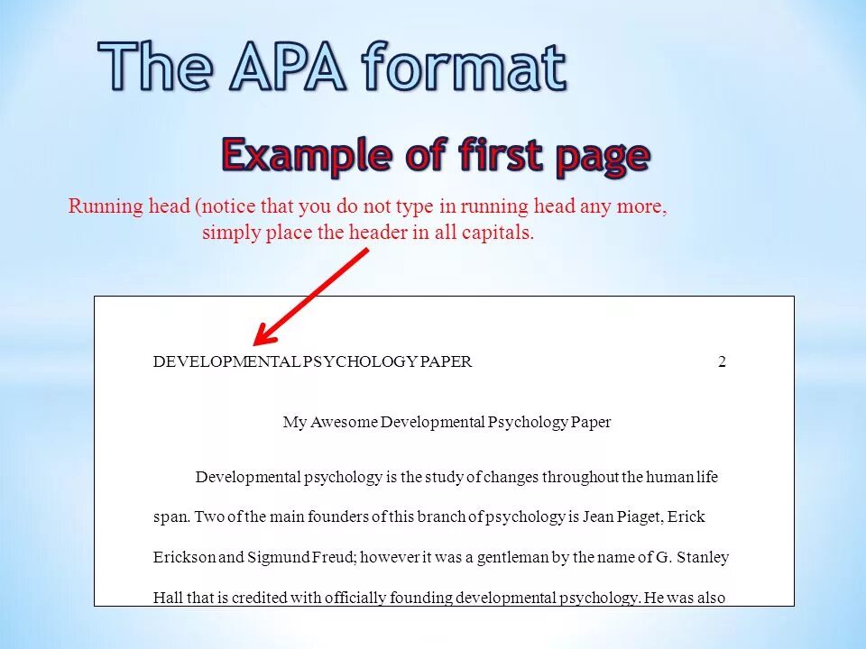 Apa format example. Apa format essay. First Page apa. Apa format title.