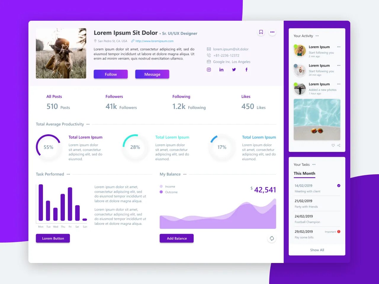 Profile page. Профиль ui. profile page ui. красивый стиль профиля ui. user profile design ui.