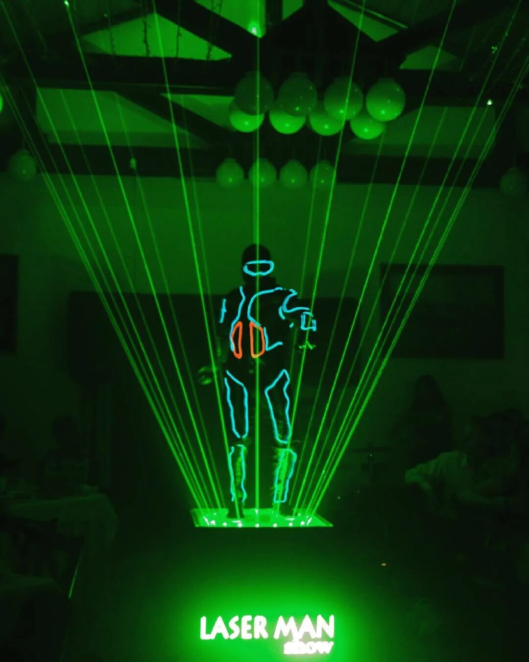 Laserman flying