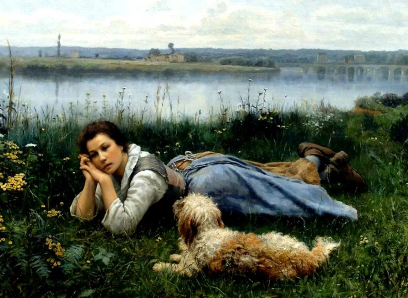 Реализм в живописи. Художник Daniel Ridgway Knight. Дэниел Риджуэй Найт (Daniel Ridgway Knight), 1839-1924. Картины. Художник Дэниел Найт. Дэниел Риджуэй Найт грезы.