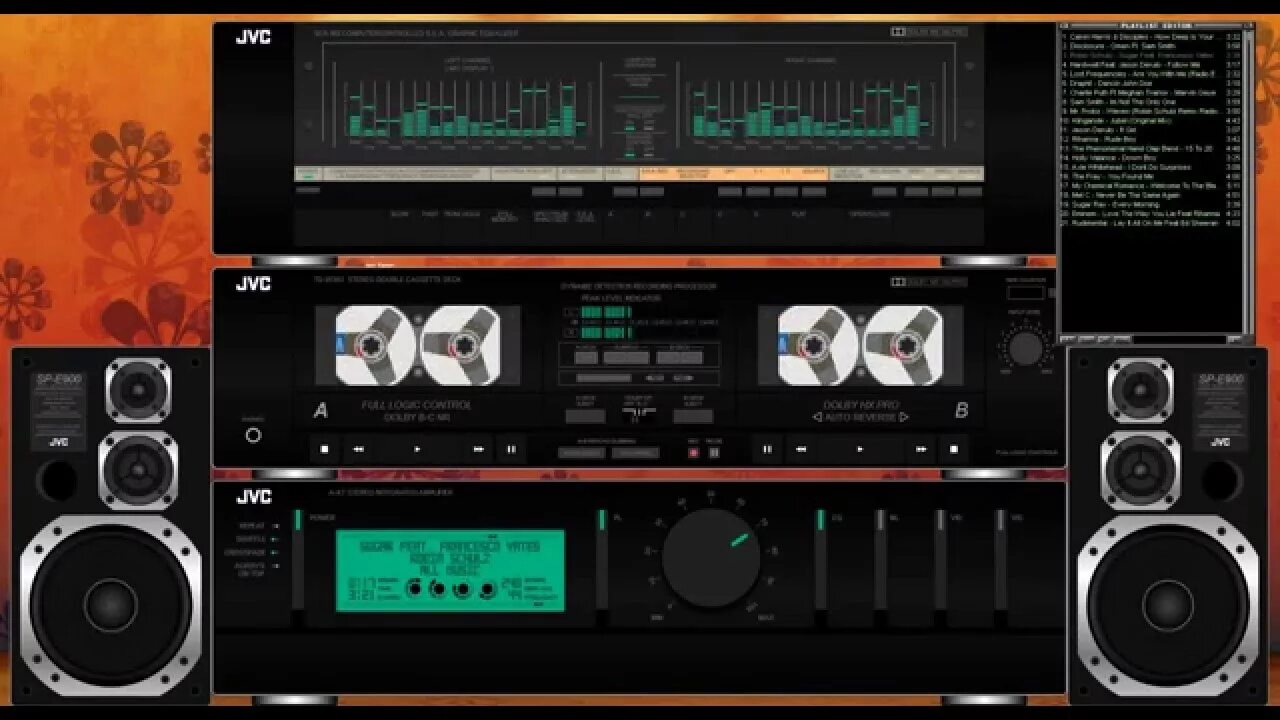 Виниловый проигрыватель для аимп 3. Winamp Skin магнитофон. Skins Winamp магнитола. JVC Winamp Modern Skin. Dub player