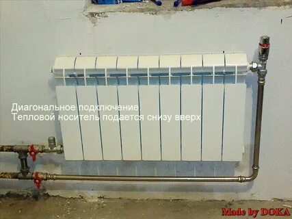Подключение радиатора отопления с нижней подачей