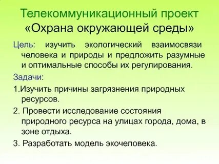 Окружающая среда проекта это
