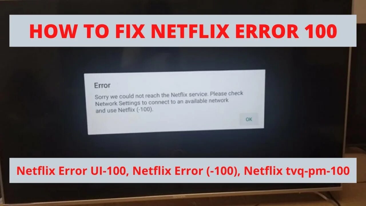 Код ошибки 1 на телевизоре. Нетфликс ошибка - 100. Netflix Fix. 100dl ошибка. Ошибка на телевизоре -12 Netflix.