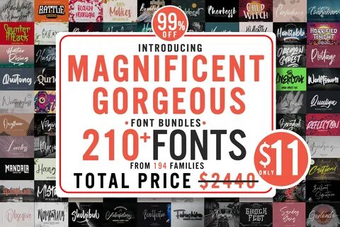 Magnificent Gorgeous Fonts Bundle Bundle - Creative Fabrica
